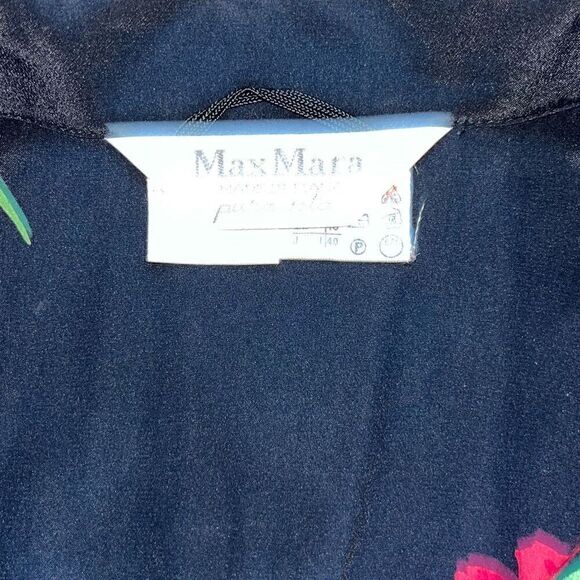 Beautiful Max Mara Floral Art Pura Seta 100% Silk Wrap Blouse US 6 - Picture 12 of 16